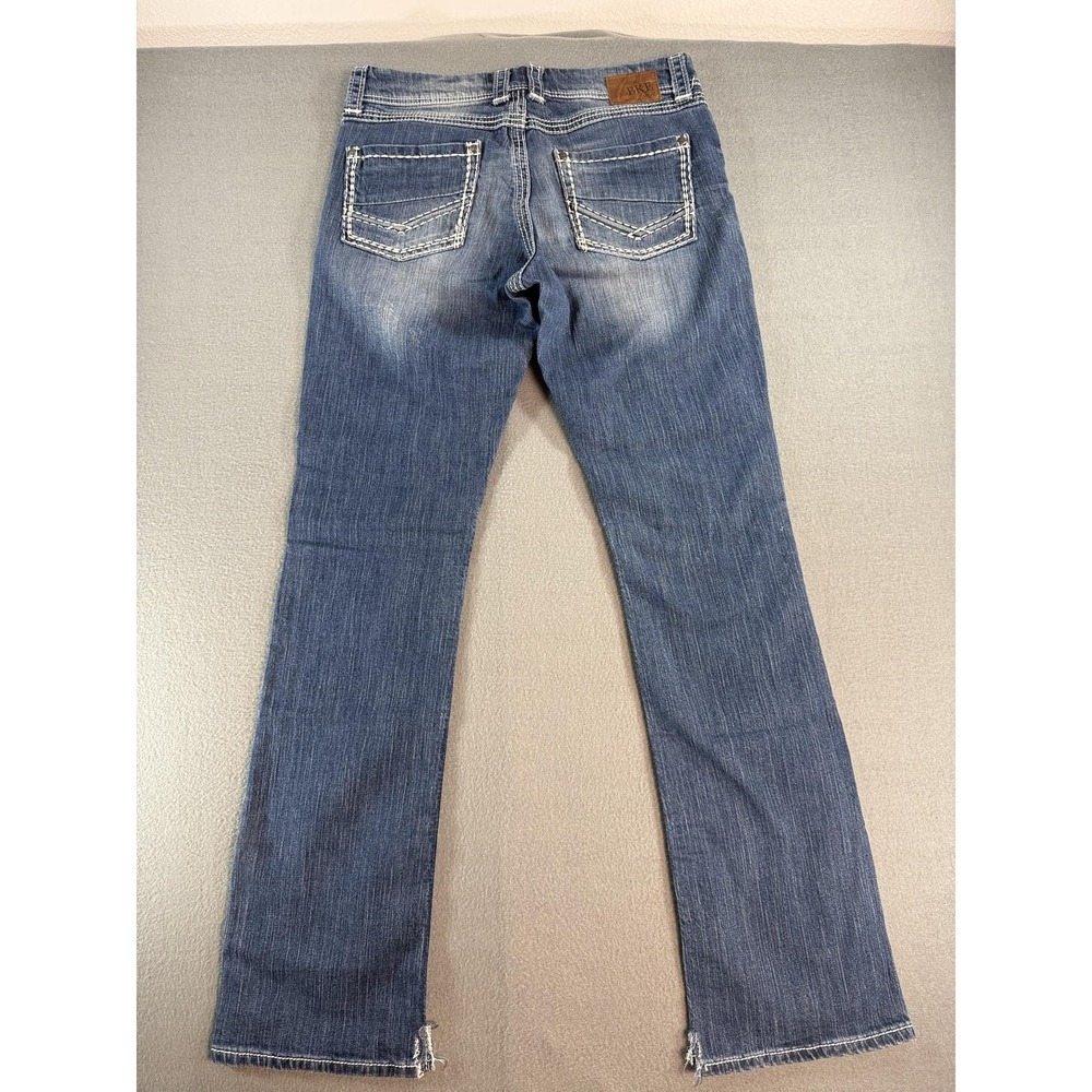 BKE Women's Boot-Cut Jeans in Distressed Blue - Picture 2 of 13